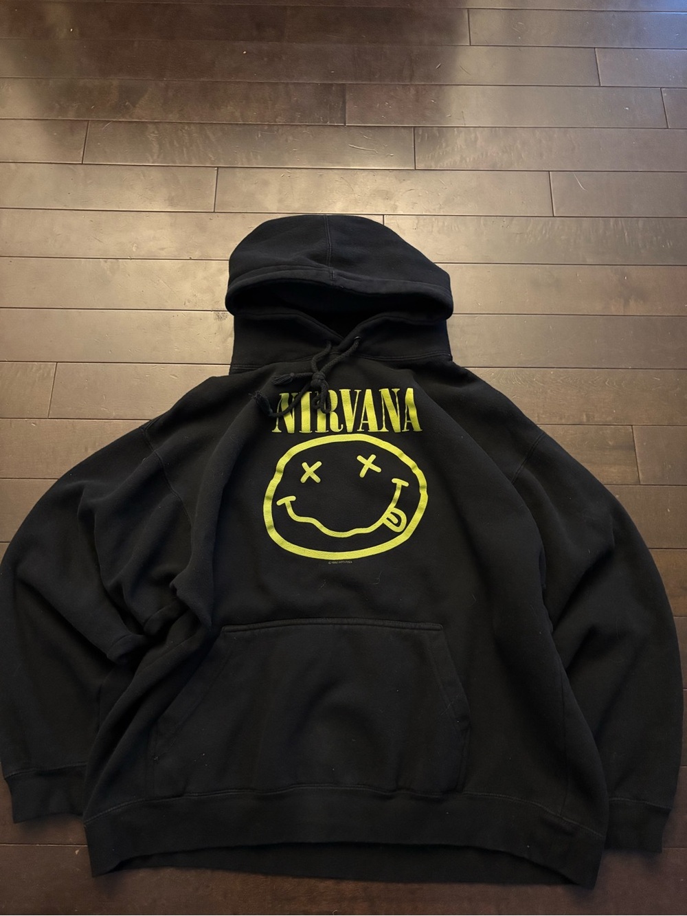 Alstyle Black Hoodie with Yellow Graphic